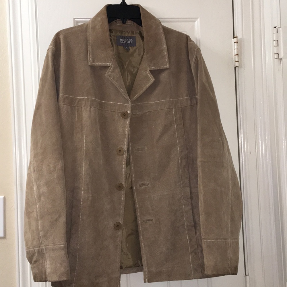 Wilson’s leather Taupe suede jacket